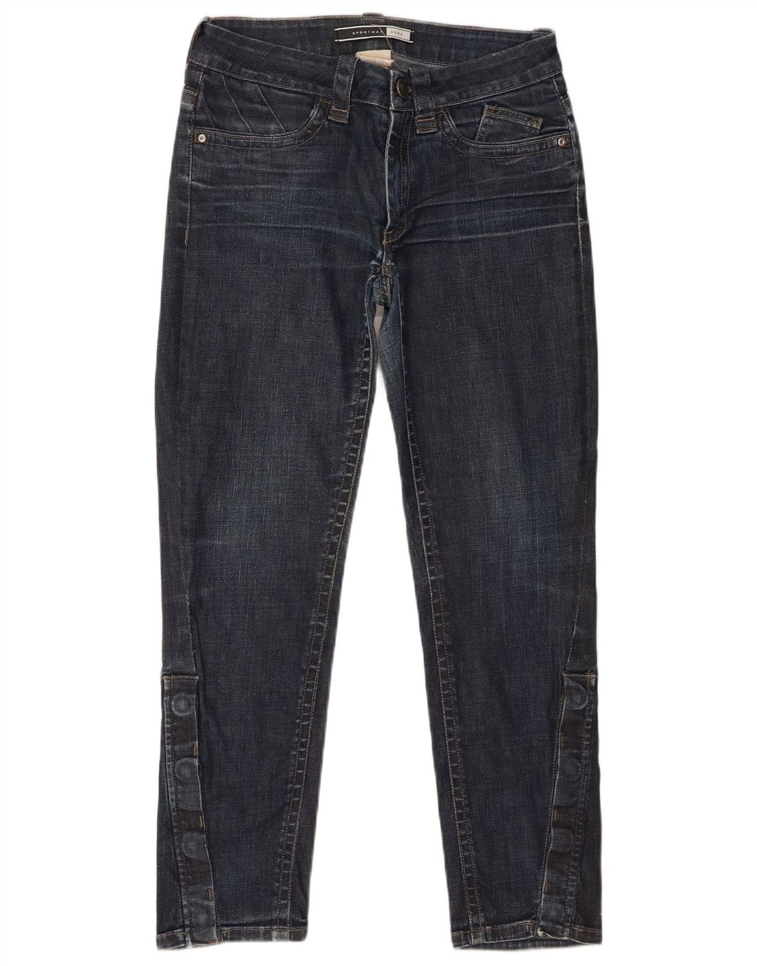 Calça jeans slim feminina Sportmax W28 L26 algodão azul