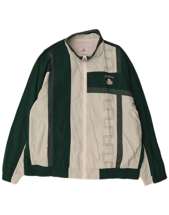 Madison Mens Treino Top Jacket XL Verde Colourblock Poliamida Esportes