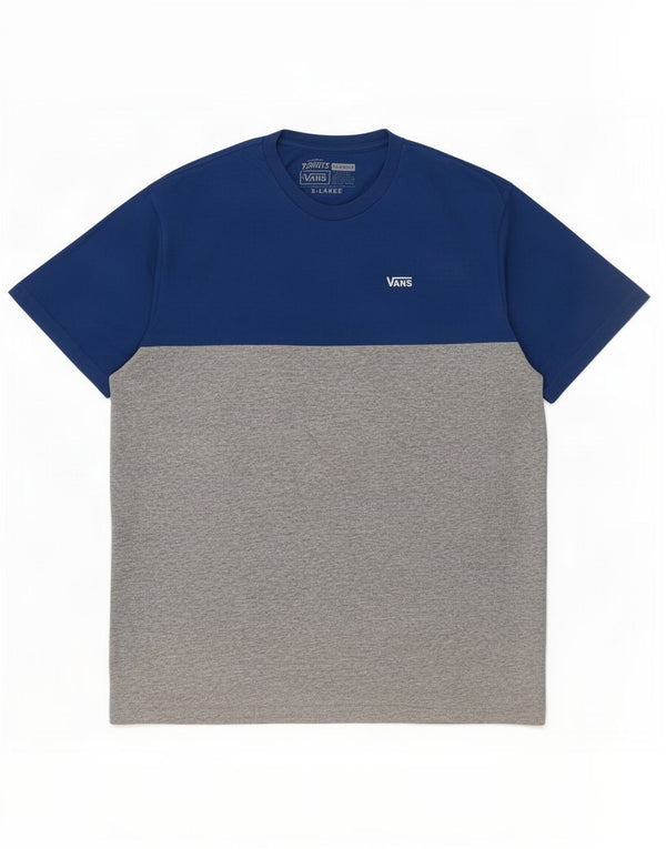 Camiseta masculina Vans Classic Fit Top XL Azul Colourblock Algodão