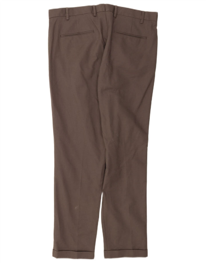Calça masculina Marks & Spencer Slim Suit W36 L31 algodão cinza