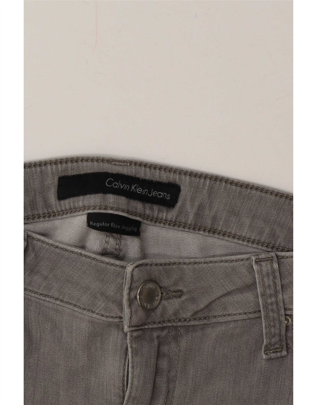 Calça jeans feminina Calvin Klein W30 L31 cinza