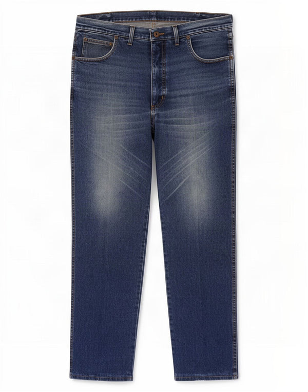 Wrangler Masculino Ohio Straight Jeans W38 L32 Azul Algodão