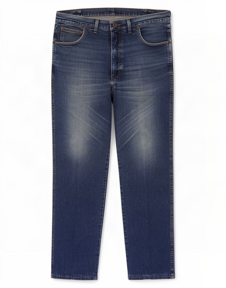 Wrangler Masculino Ohio Straight Jeans W38 L32 Azul Algodão