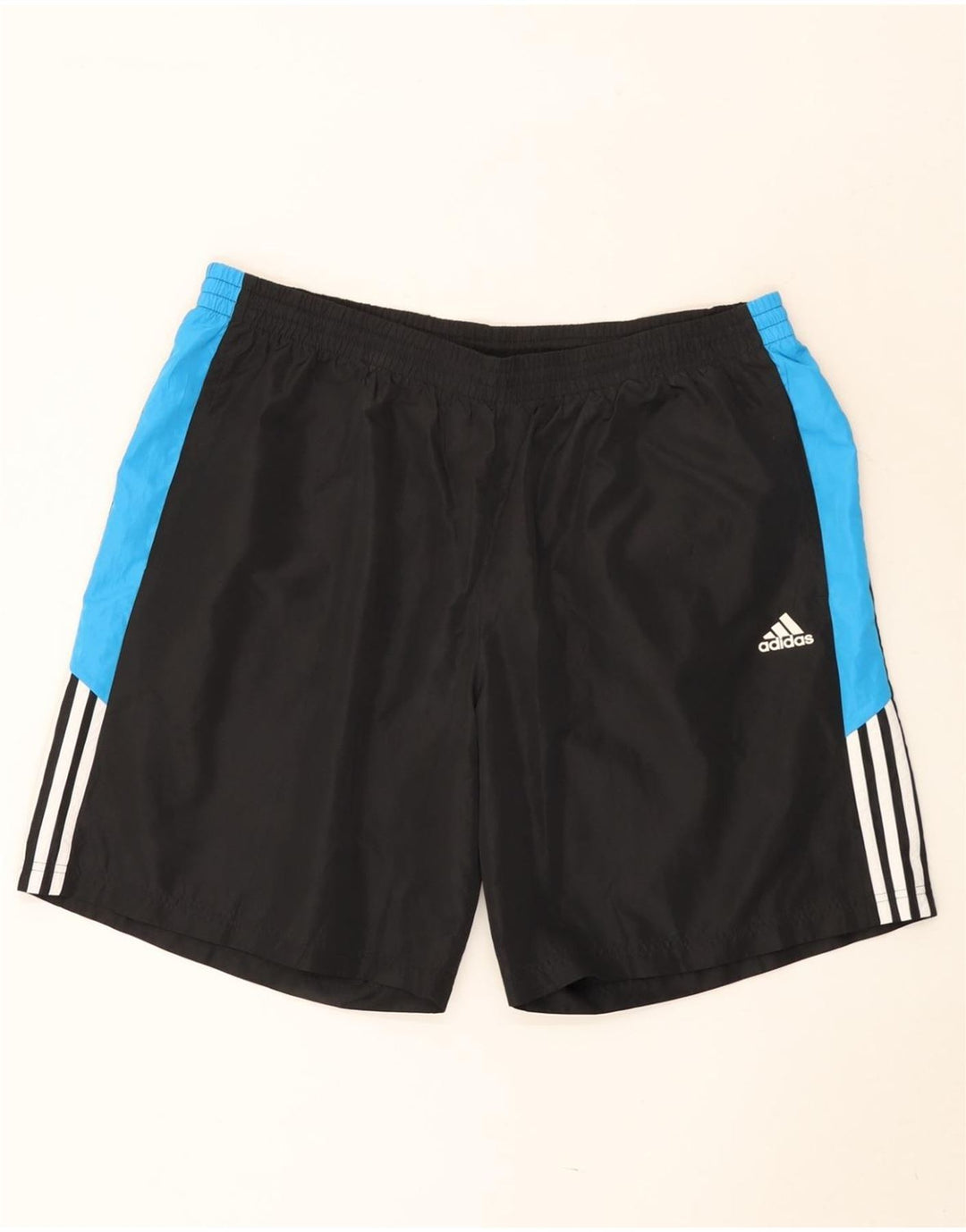 Shorts esportivos masculinos Adidas 2XL preto colorblock poliéster