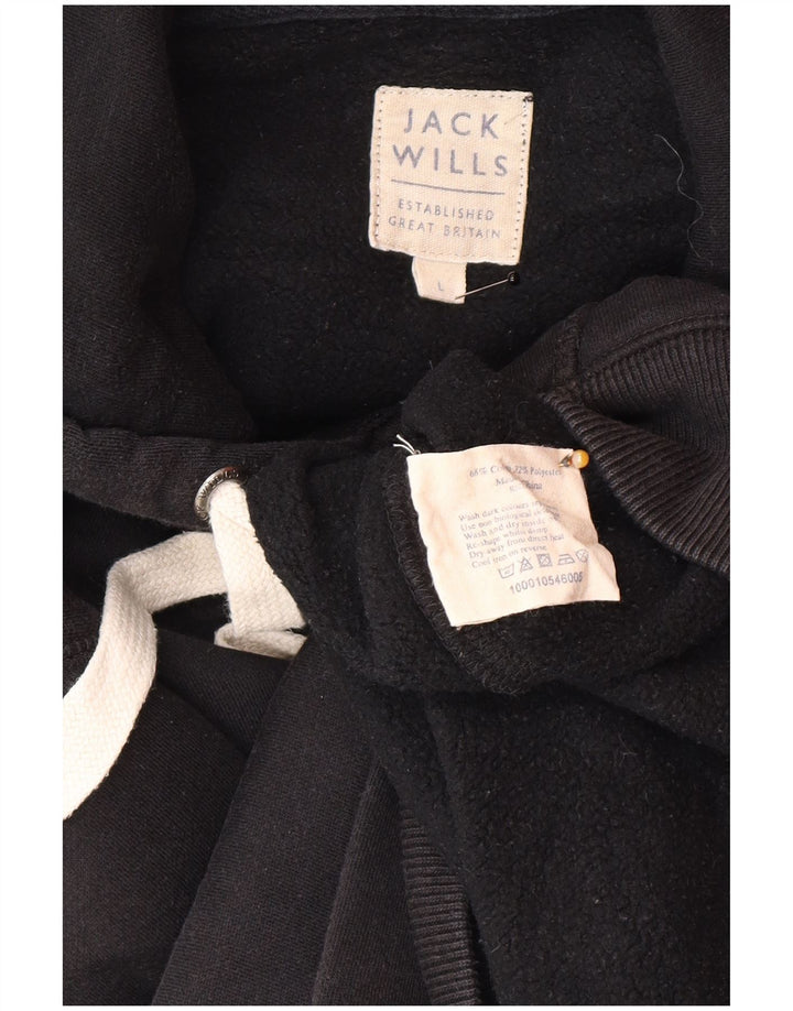 Jack Wills moletom com capuz masculino grande algodão preto