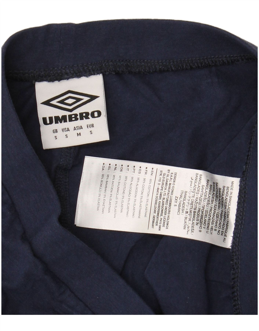 Leggings gráficas femininas UMBRO UK 10 Smal azul marinho algodão
