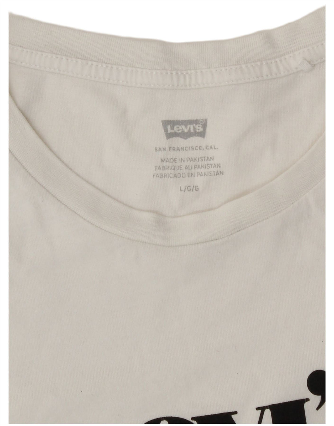 Camiseta feminina gráfica Levi's UK 16 grande branca