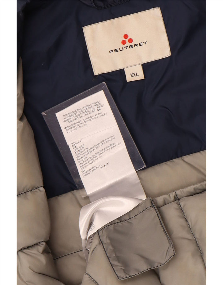 Jaqueta acolchoada masculina PEUTEREY UK 44 2XL azul marinho nylon