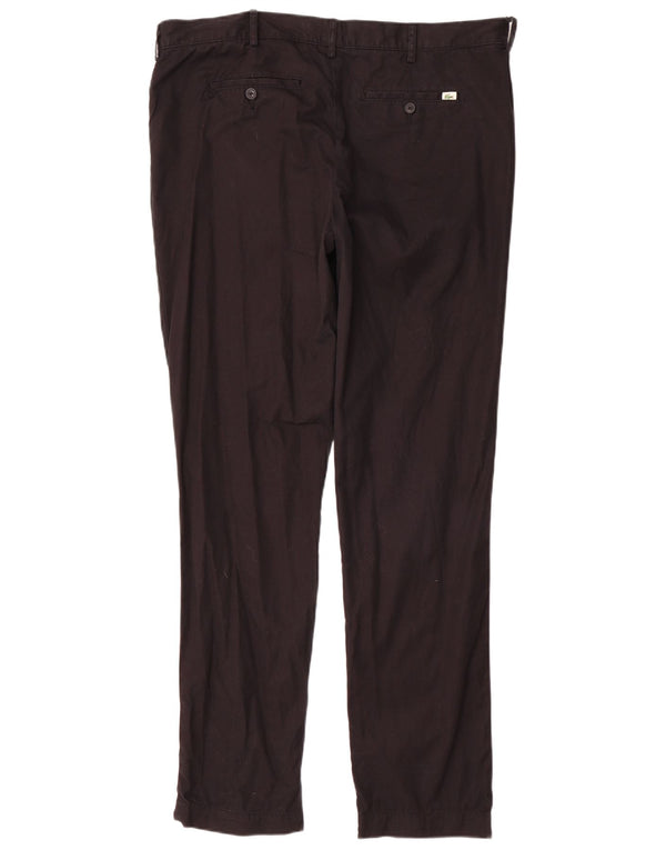 Lacoste Mens Slim Chino Calças Tamanho 48 XL W38 L34 Algodão Preto
