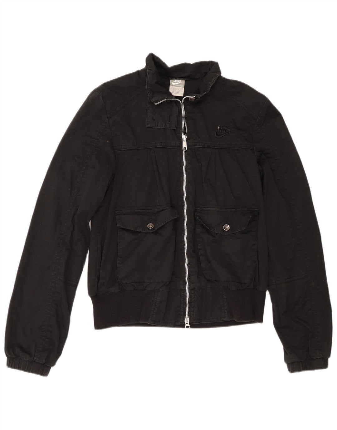 Jaqueta bomber feminina Nike UK 10/12 médio algodão preto