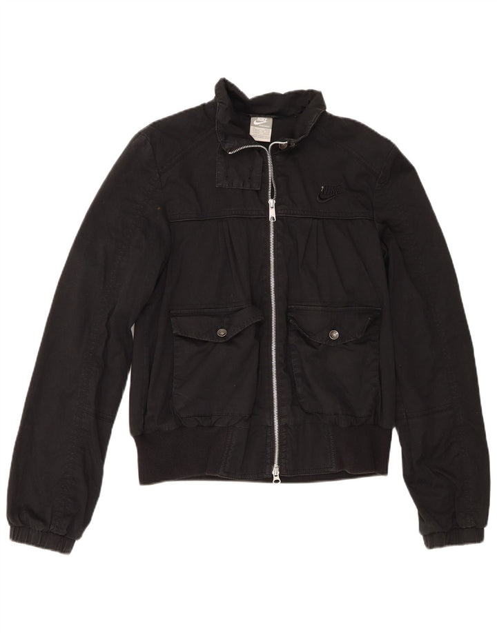 Jaqueta bomber feminina Nike UK 10/12 médio algodão preto