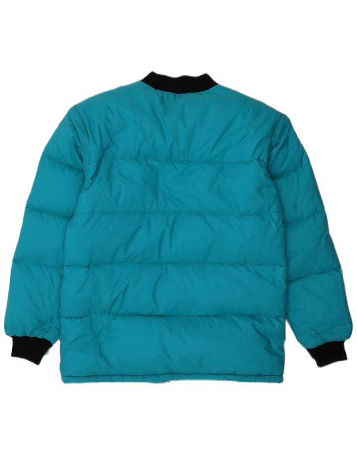 Jaqueta acolchoada masculina vintage IT 50 grande poliamida azul