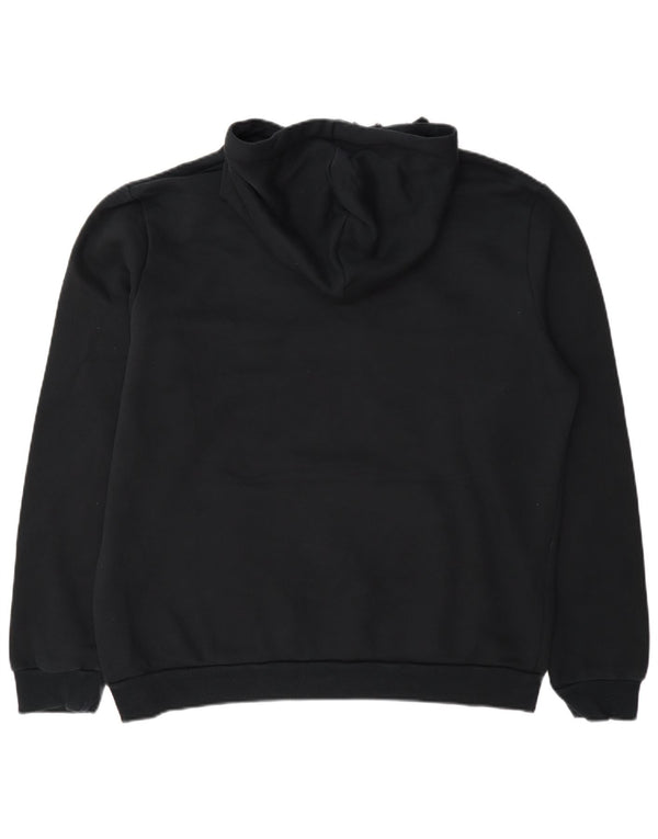 Suéter com capuz gráfico masculino Puma grande algodão preto
