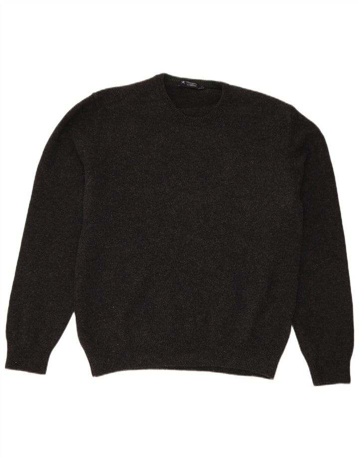 Suéter masculino Hackett com gola redonda XL lã cinza