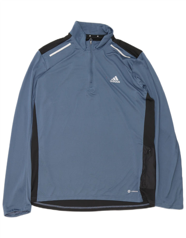 Adidas masculino Aeroready pulôver moletom grande bloco colorido azul marinho