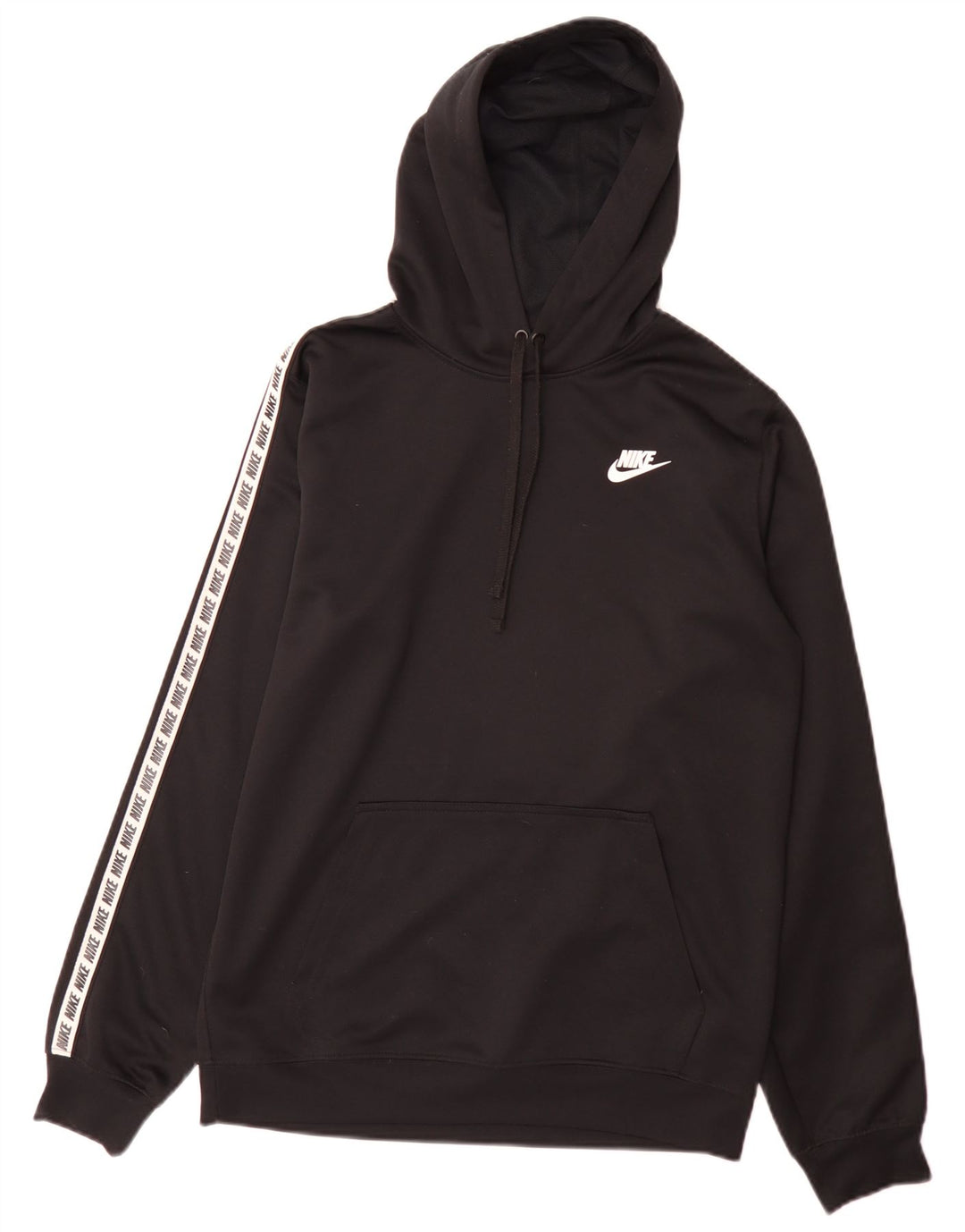 Jumper com capuz gráfico masculino Nike pequeno poliéster preto