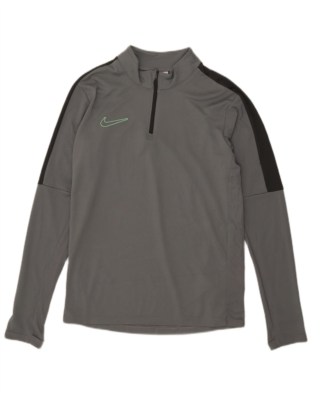 Pulôver masculino Nike Dri Fit com decote em zíper e moletom pequeno cinza colorido