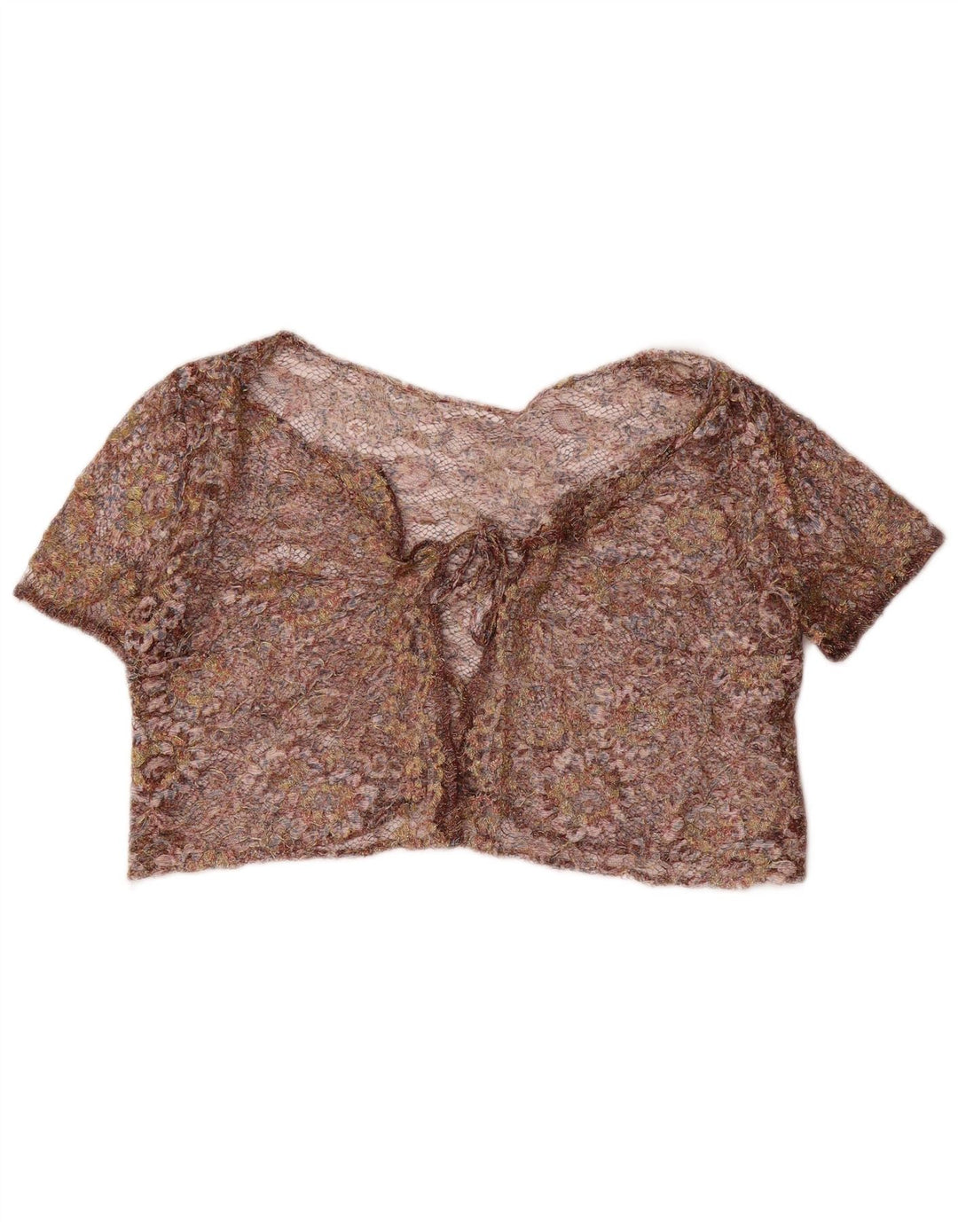 Top Bolero Vintage Feminino UK 12 Médio Multicolorido Floral