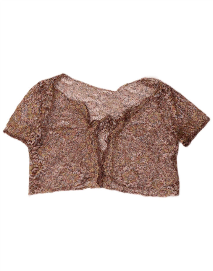 Top Bolero Vintage Feminino UK 12 Médio Multicolorido Floral
