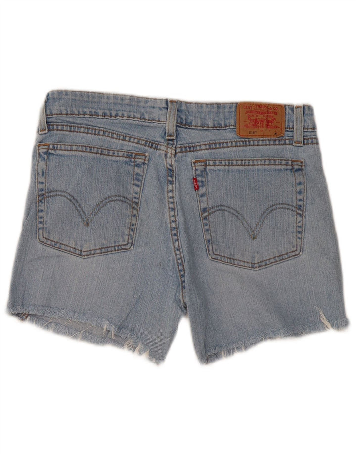 Shorts jeans feminino Levi's 518 Super Low médio W32 algodão azul