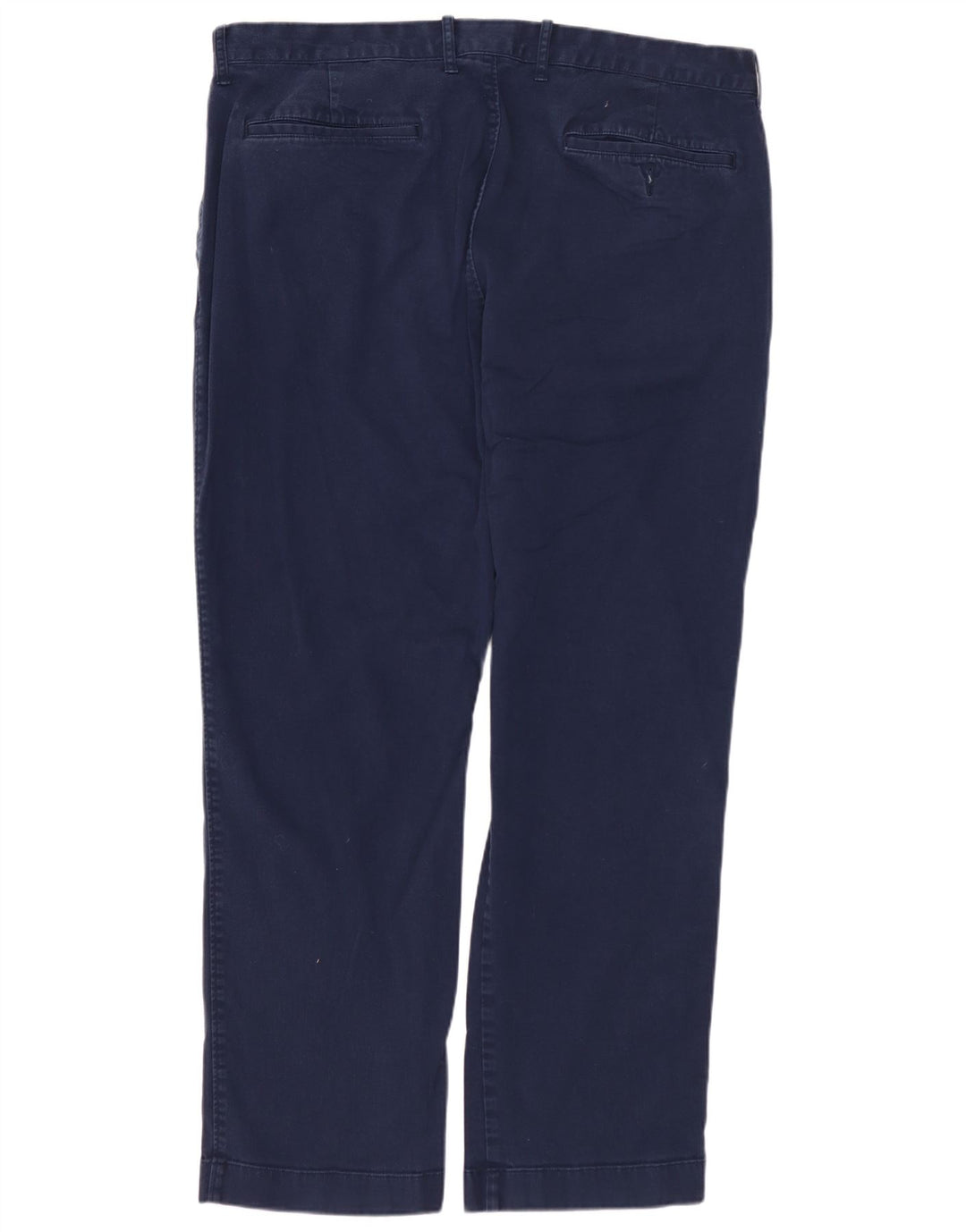 Calça chino masculina J. CREW Flex Straight W36 L30 algodão azul marinho