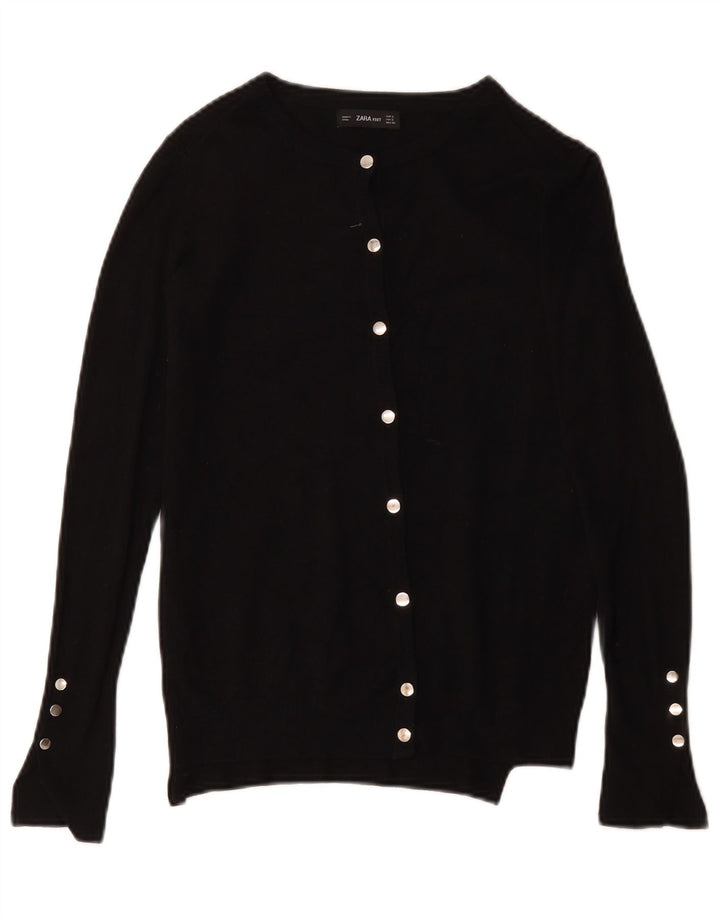 Suéter cardigã feminino Zara Reino Unido 10 pequeno preto