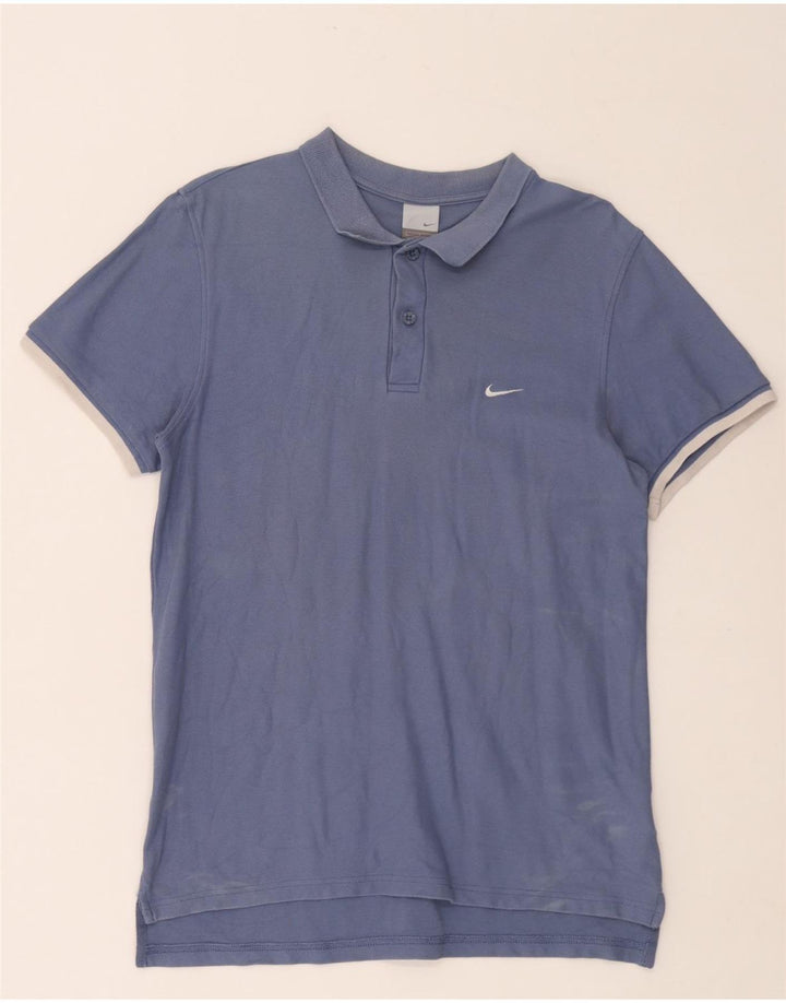 Camisa polo masculina Nike grande algodão azul