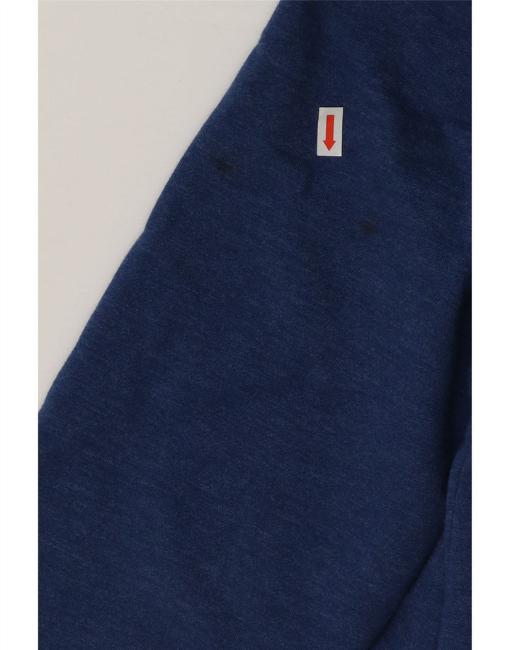 Suéter Converse masculino com capuz e zíper gráfico médio azul marinho algodão