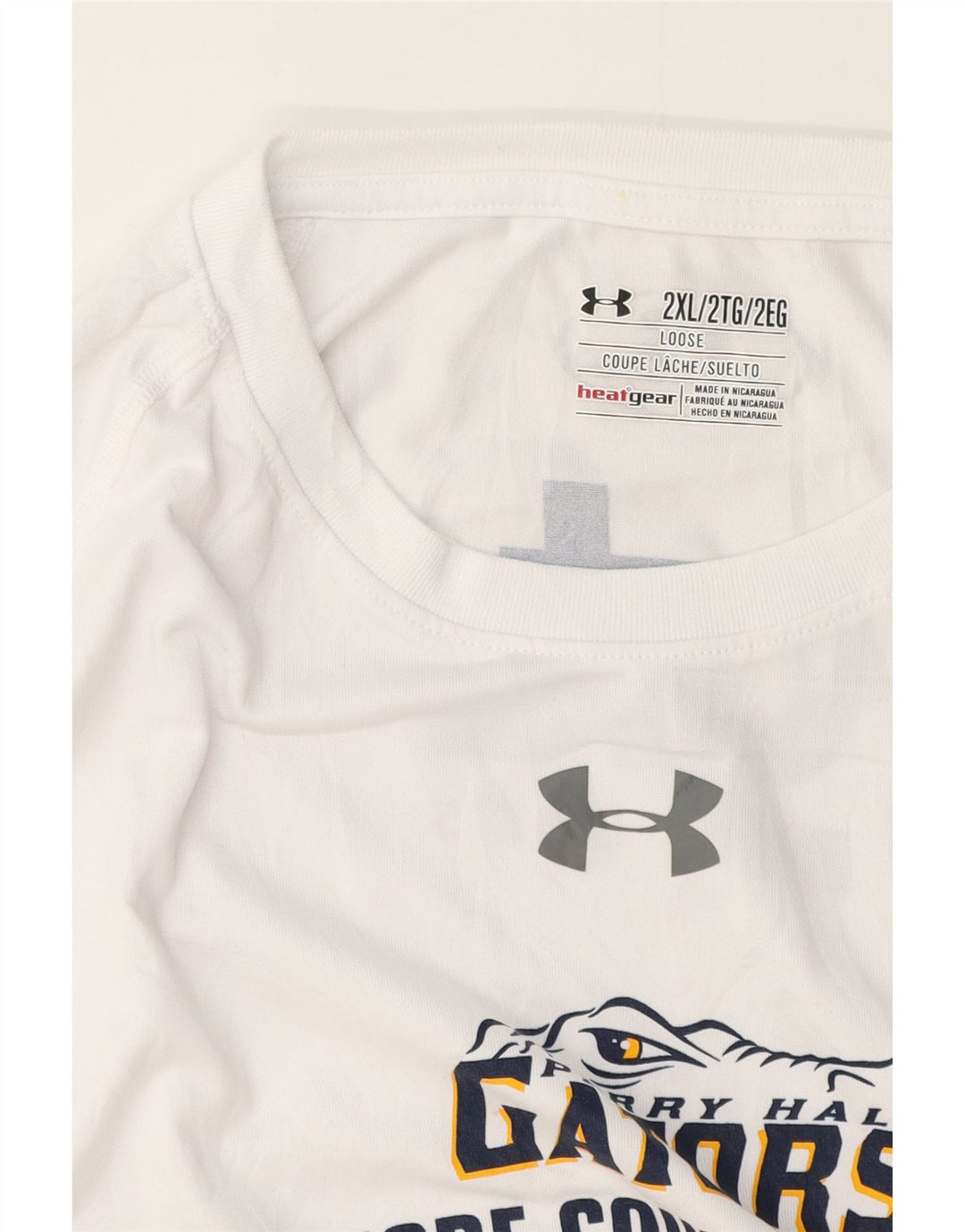 Top gráfico masculino UNDER ARMOUR manga comprida 2XL branco