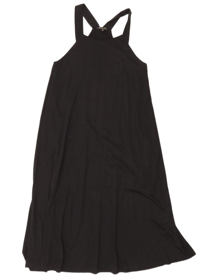 Vestido maxi feminino sem mangas Massimo Dutti Reino Unido 10 pequeno preto
