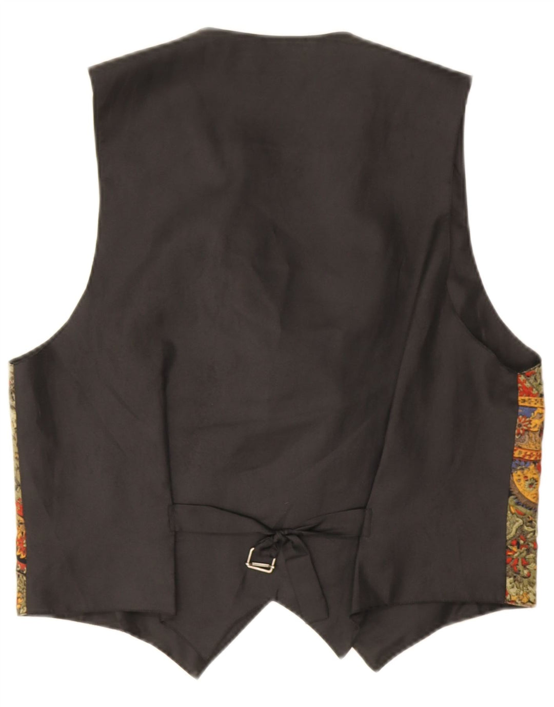 Colete masculino vintage médio multicolorido Paisley Viscose retrô