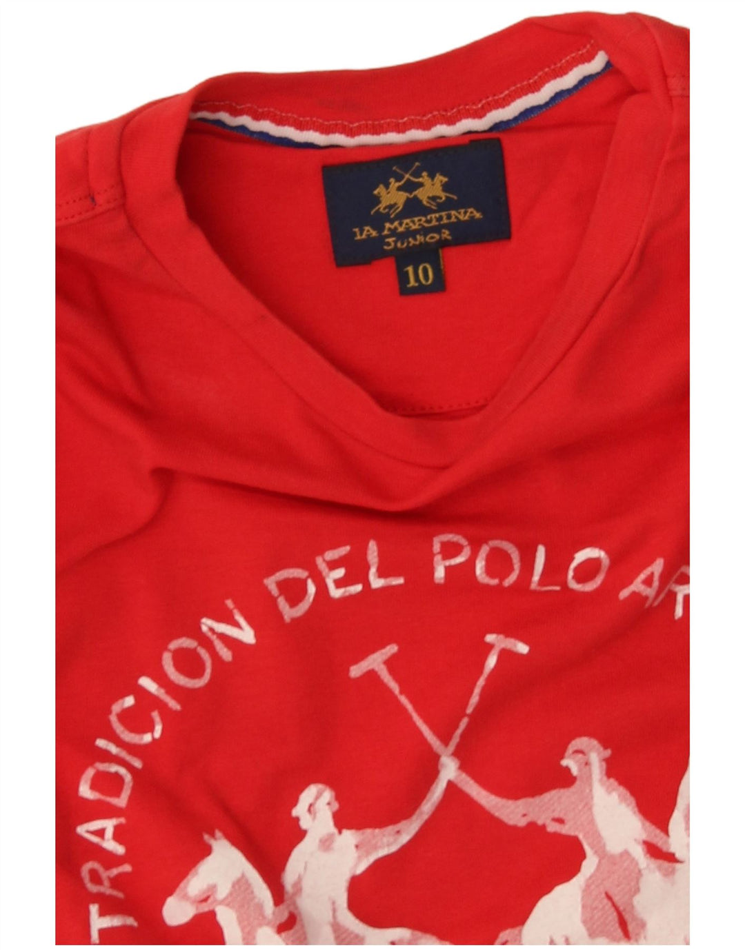 Camiseta gráfica La Martina Boys 9-10 anos vermelho