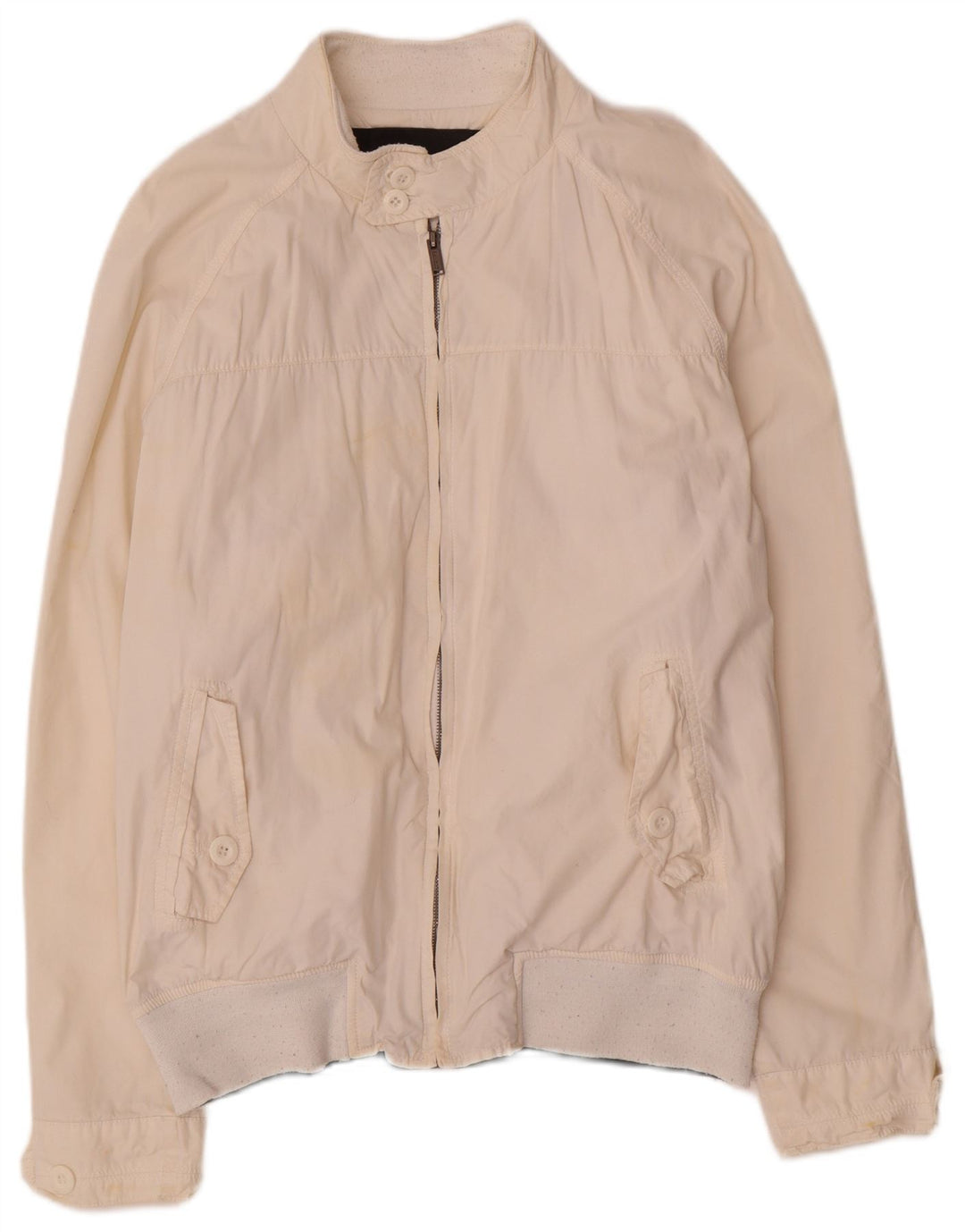 Jaqueta bomber masculina Zara Reino Unido 42 XL branca