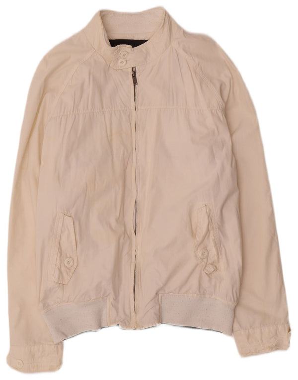 Jaqueta bomber masculina Zara Reino Unido 42 XL branca