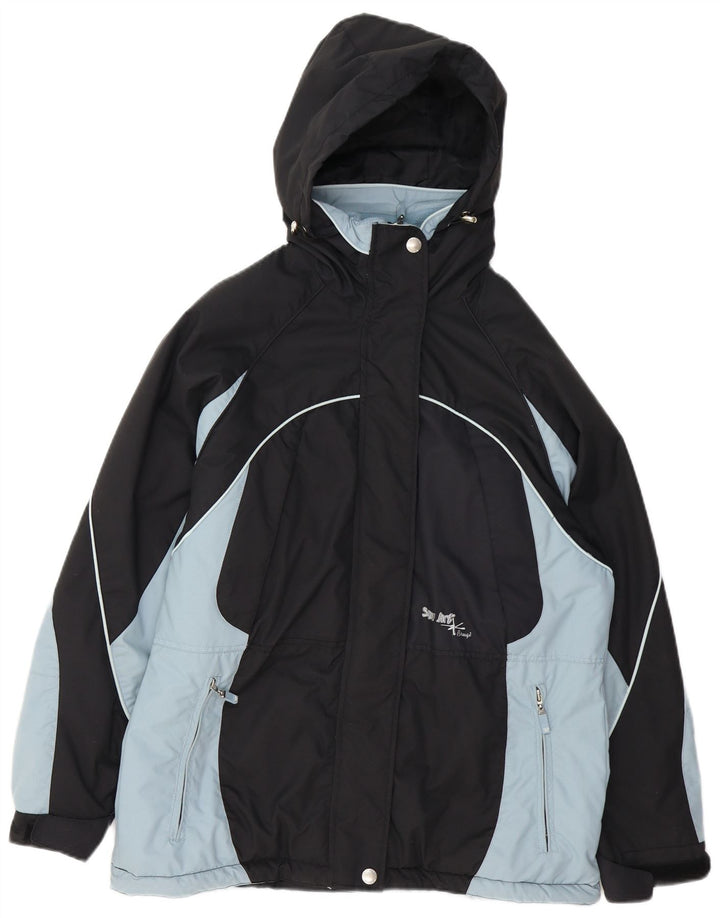 Jaqueta de esqui superdimensionada feminina Brugi IT 42 poliéster azul marinho médio