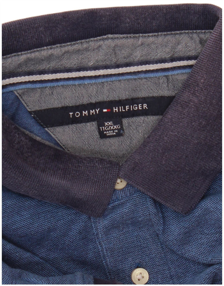 Camisa polo masculina de rugby Tommy Hilfiger 2XL azul
