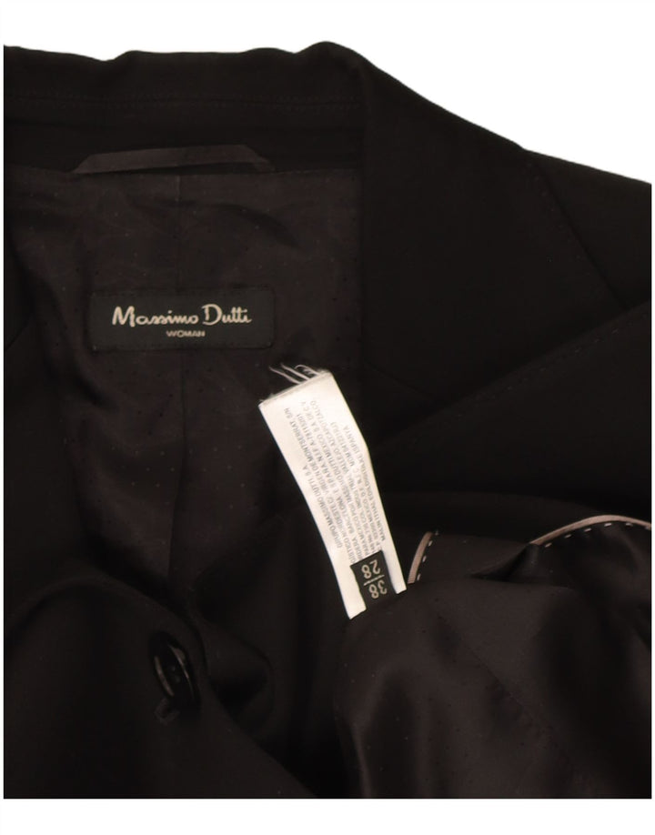 Jaqueta blazer feminina Massimo Dutti com 1 botão UE 38 pequena lã preta