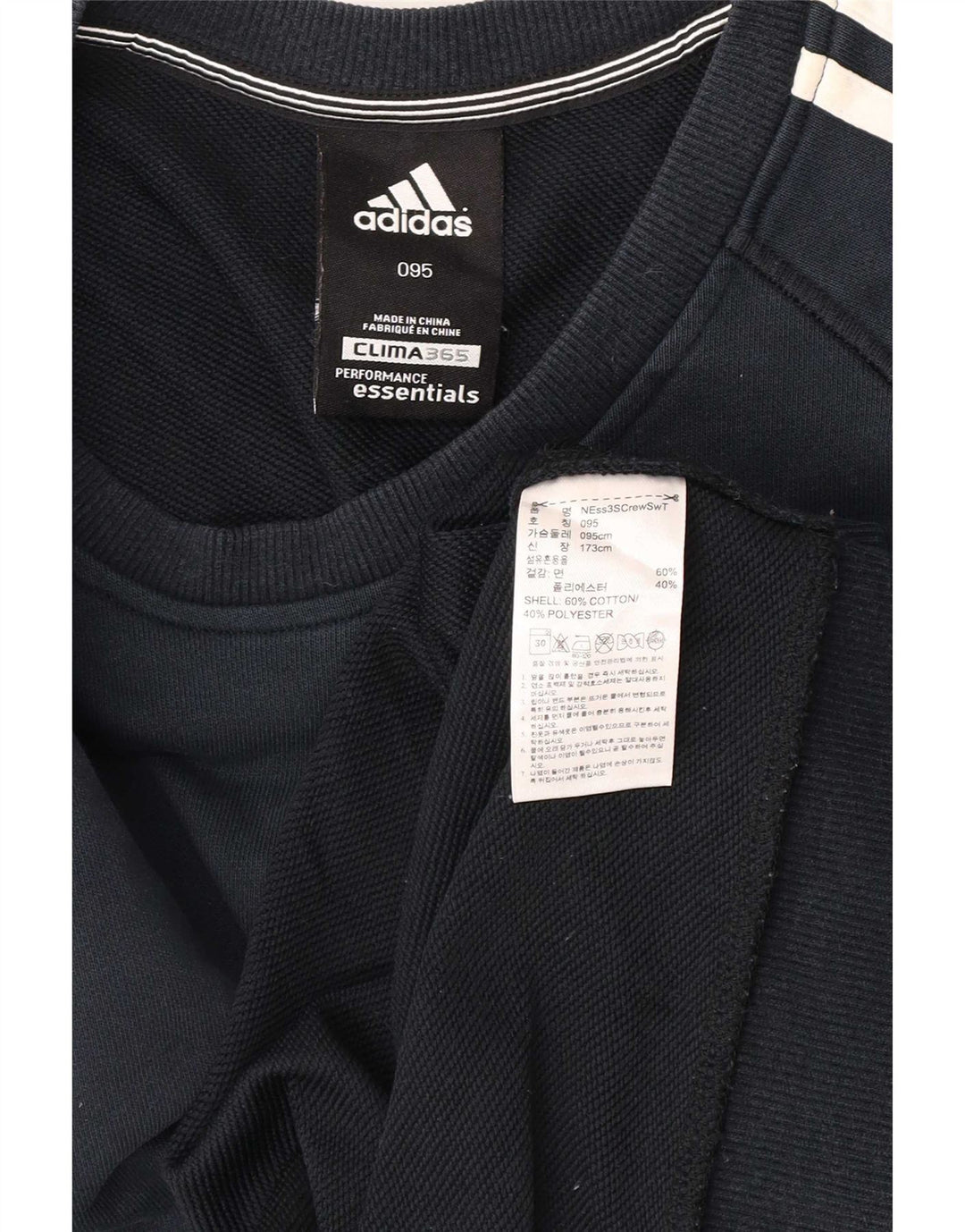 Adidas Mens Clima 365 Moletom Jumper Pequeno Azul Marinho Algodão