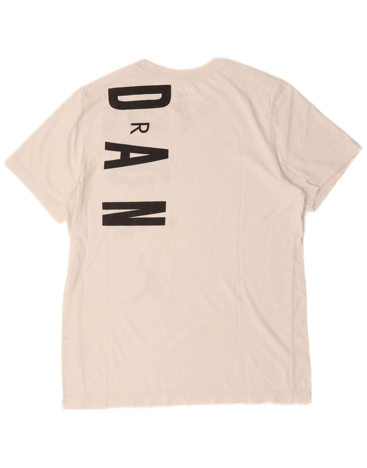 Camiseta Jordan Mens Standard Fit Graphic Top Médio Algodão Branco