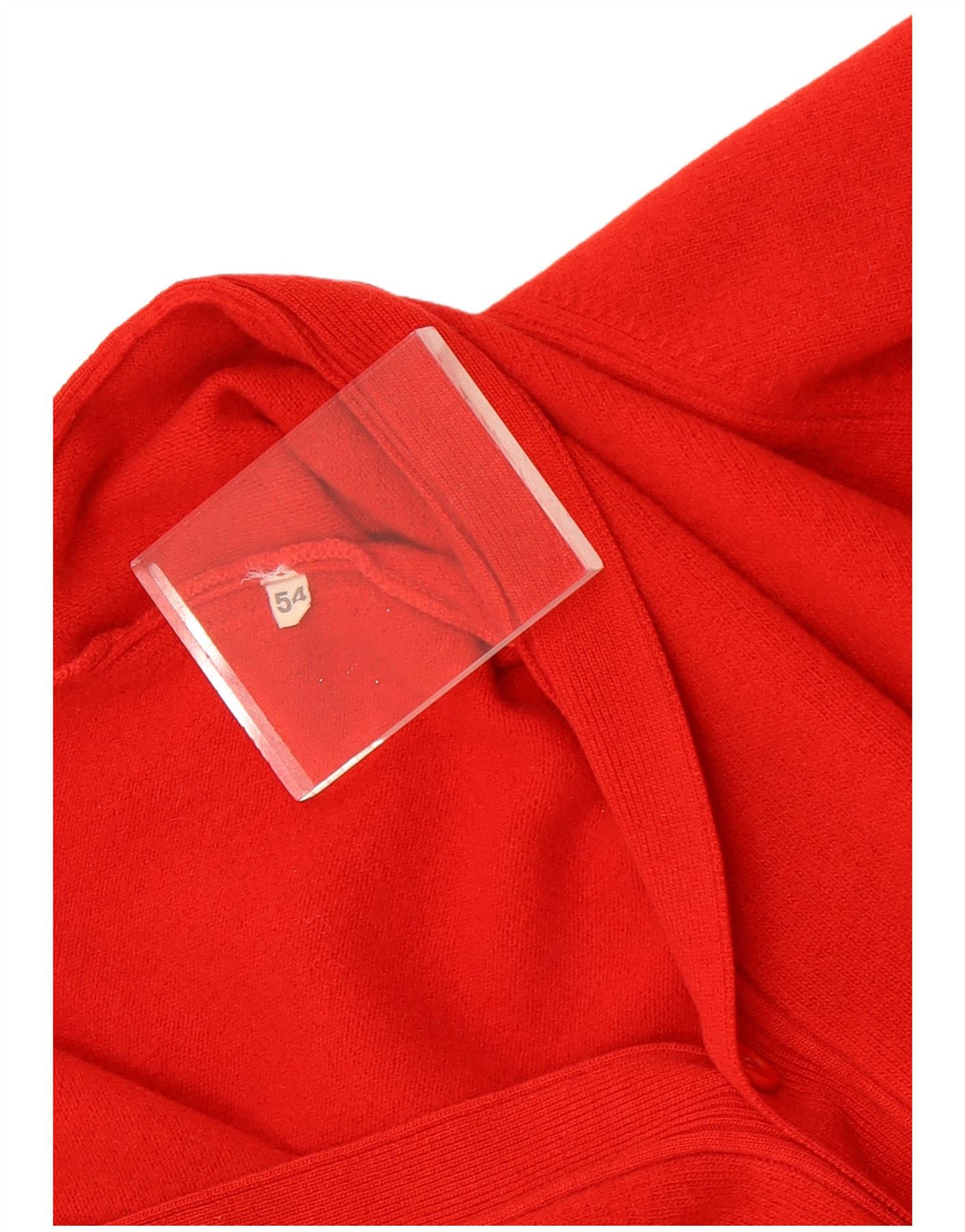 Suéter cardigã feminino vintage IT 54 3XL vermelho