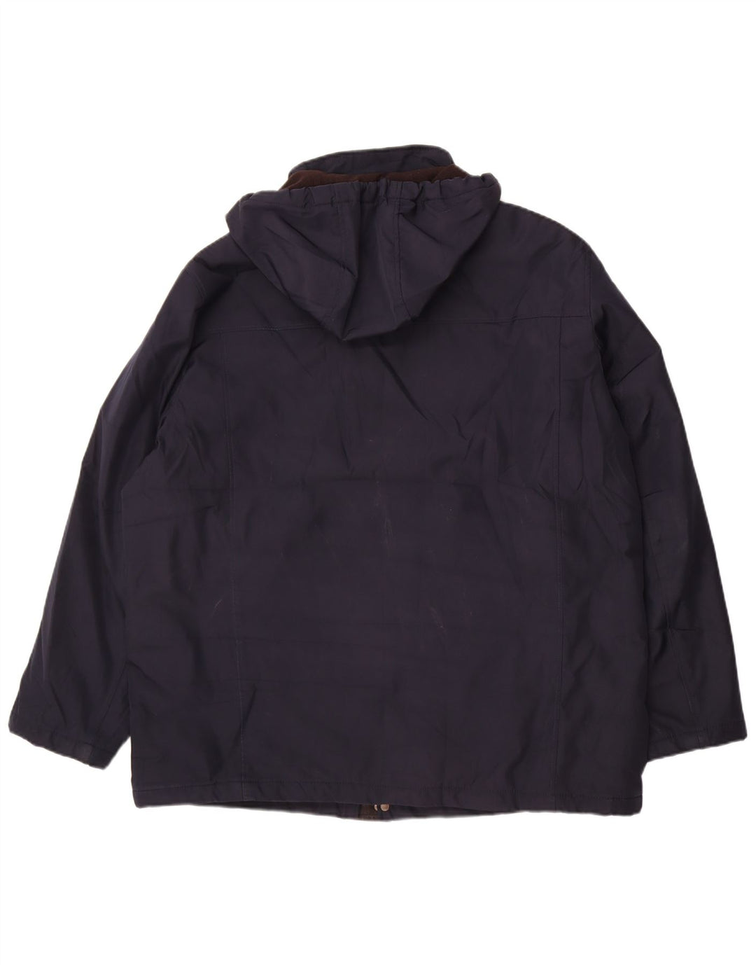 Jaqueta corta-vento masculina Calvin Klein com capuz Reino Unido 42 XL azul marinho poliéster