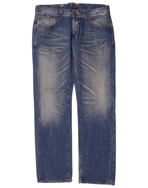Tommy Hilfiger Mens Straight Jeans W34 L34 Blue Cotton