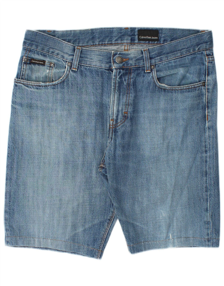 Shorts jeans masculino CALVIN KLEIN W34 grande algodão azul