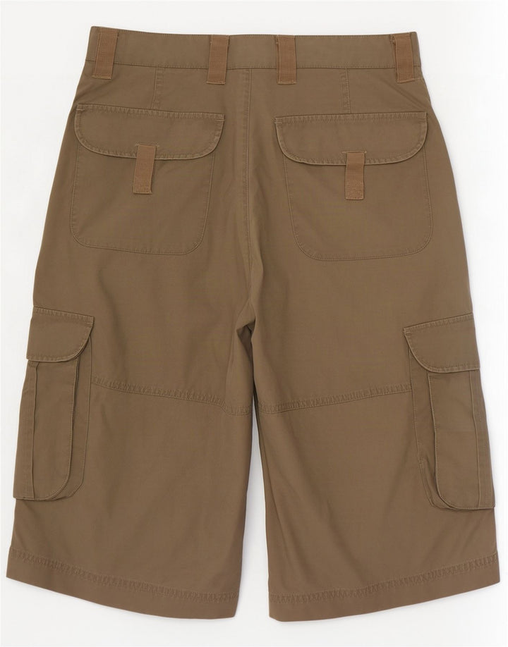Zara Mens Cargo Shorts EU 38 Pequeno W30 Algodão Cáqui