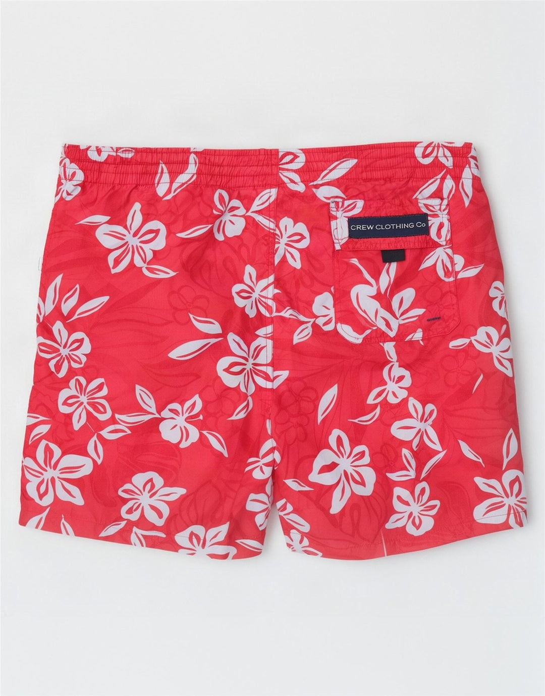 Shorts de natação masculino Crew Clothing grande floral vermelho