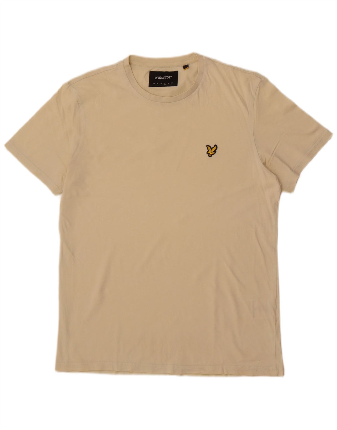 Camiseta masculina Lyle & Scott grande algodão bege
