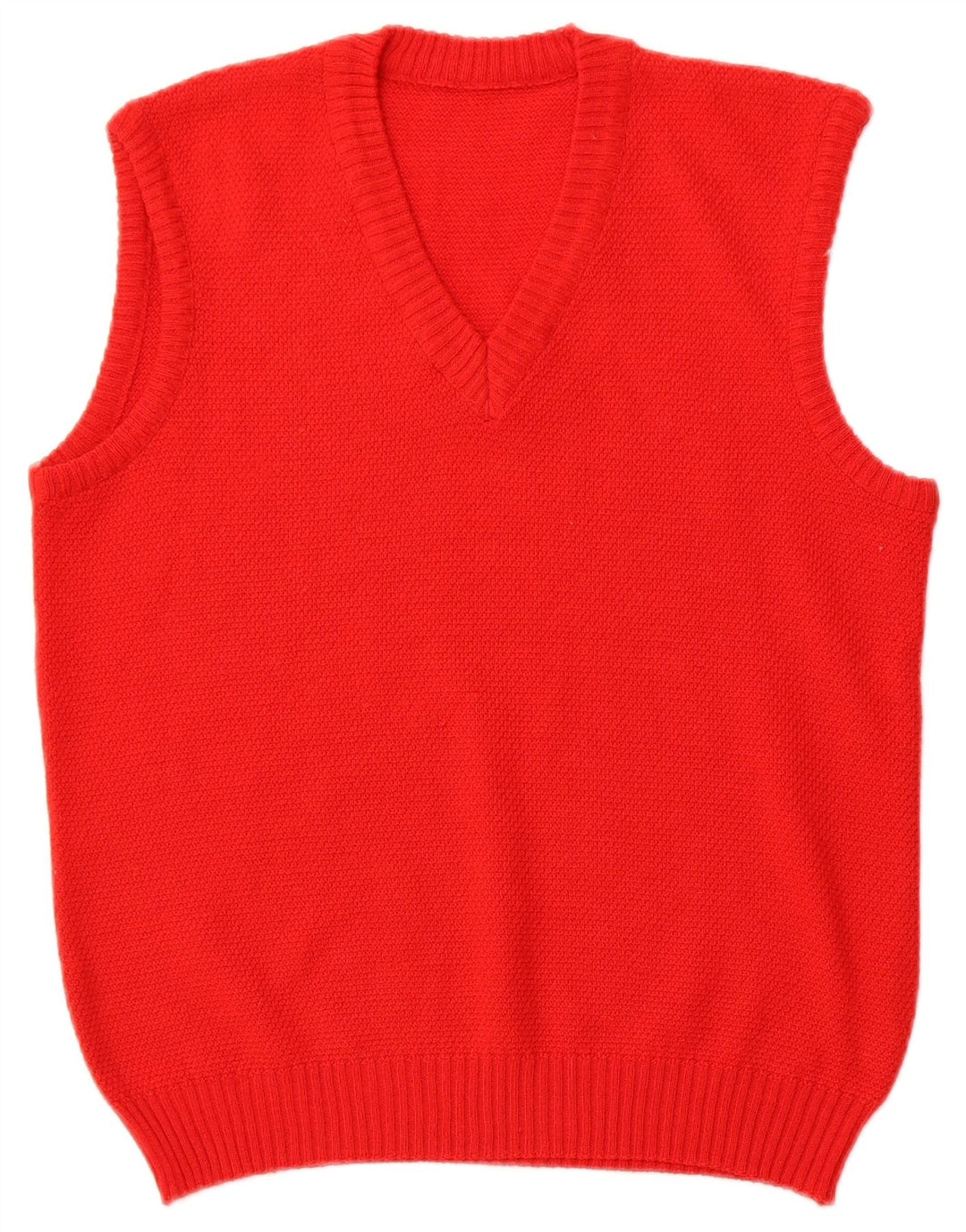 Regata feminina VINTAGE com colete UK 14 acrílico vermelho médio