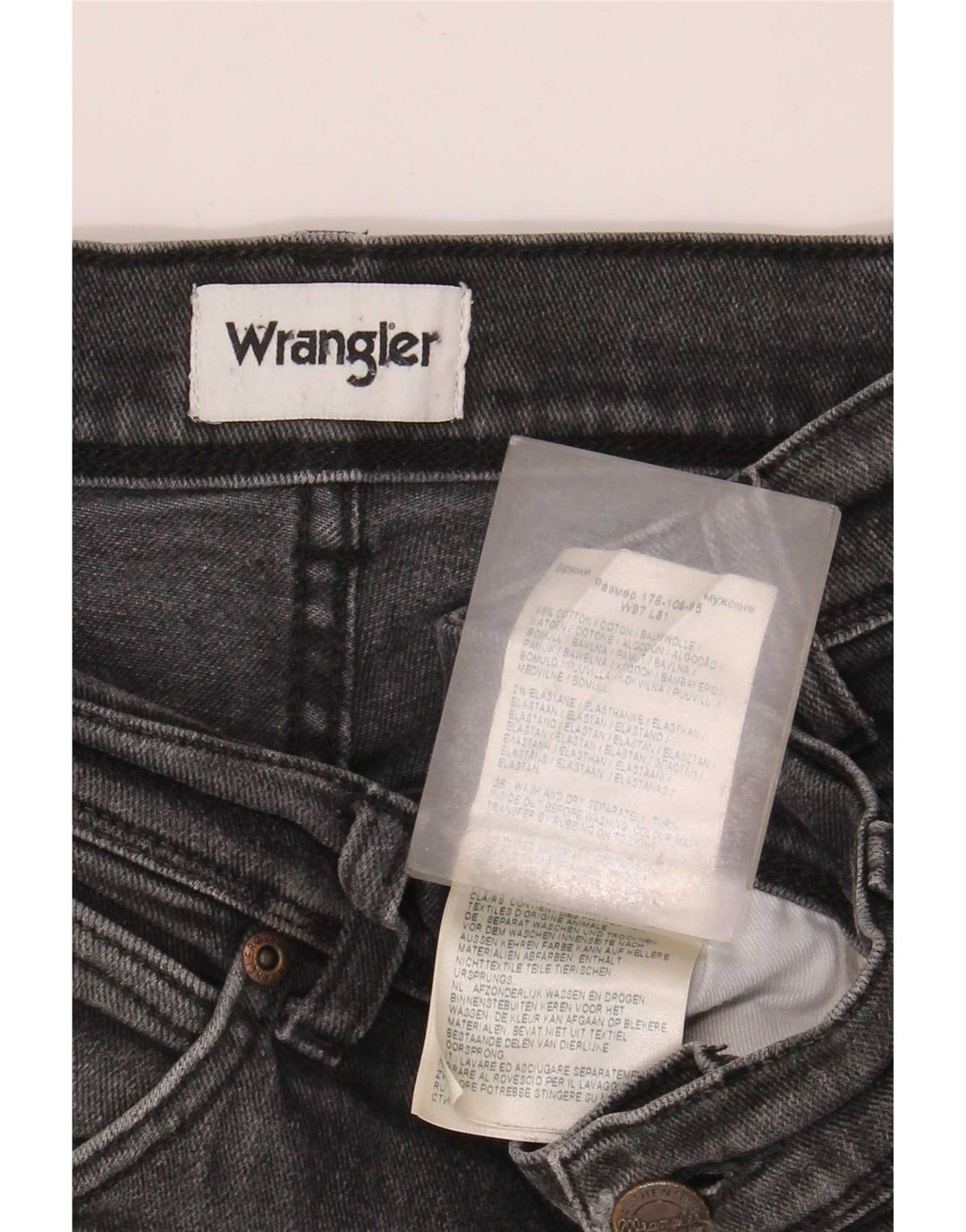 Wrangler Masculino Texas Stretch Straight Jeans W38 L32 Algodão Cinza