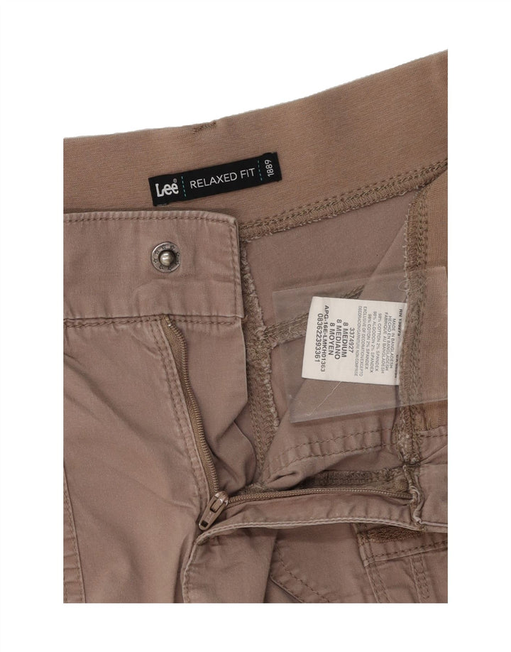 LEE Womens Relaxed Fit Capri Trousers US 8 Medium W32 L22 Brown Cotton Vintage Lee and Second-Hand Lee from Messina Hembry 