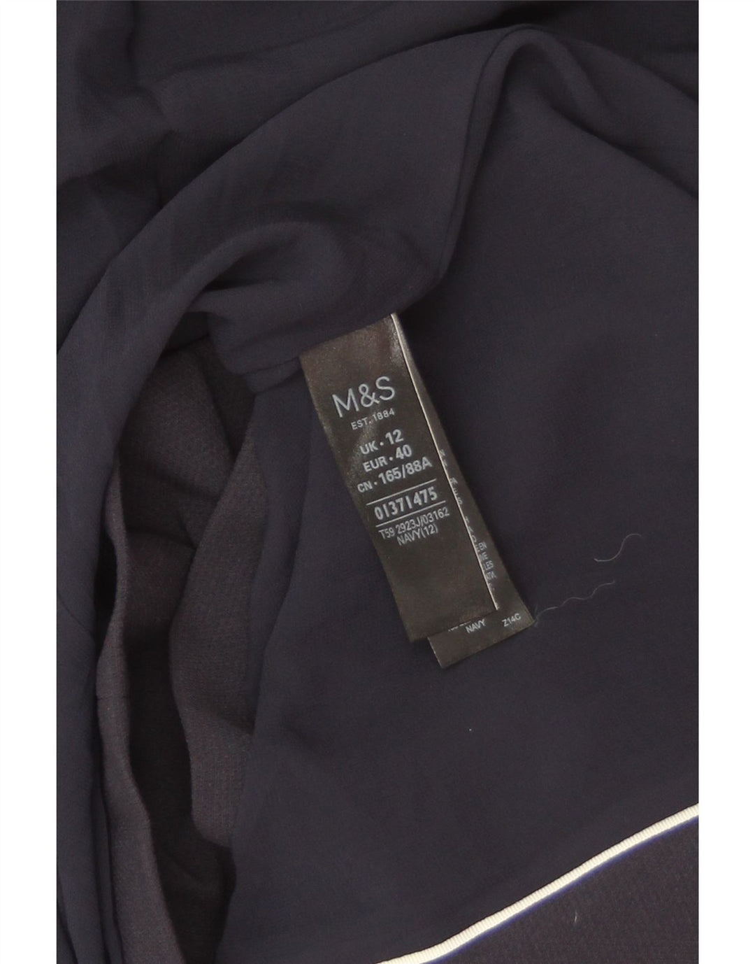 Jaqueta Blazer Feminina Marks & Spencer UK 12 Poliéster Azul Marinho Médio